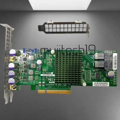 AOC-S3008L-L8I SUPERMICRO 3008 SAS/SATA 8P 12G RAID CARD W/BOTH BRACKETS - Image 1 of 4