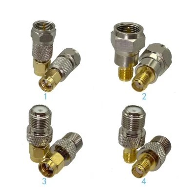 F to SMA Cable Gender Changers Male to Female Coaxial Adapter Kit for WiFi Radio - Image 1 of 4