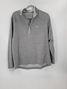 Vineyard Vines L Performance Sankaty Mens 1/2 Zip Shirt Grey California Logo - Picture 1 of 10