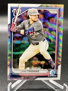 2024 Bowman Chrome LANE THOMAS WAVE REFRACTOR /100 #75 - Picture 1 of 2