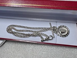 Impresionante cadena/collar de eslabones con llavero plateado - WHH - Birmingham - JM - Imagen 1 de 24