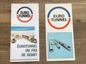 2 anciennes brochures EURO TUNNEL 1 en anglais français - Picture 1 of 3