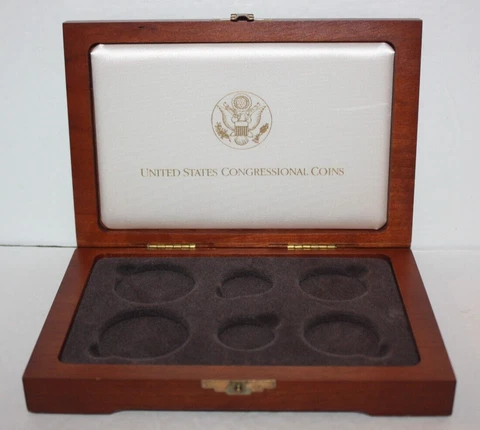 1989 6 Coin Proof and Uncirculated Set US Congressional Coins BOX ONLY Cover