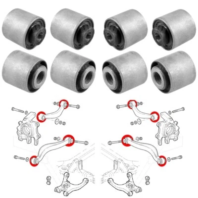 silentblocs des 4 bras supérieurs arrières pour Lancia Thesis - Photo 1/4