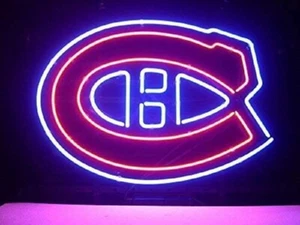 Lámpara de luz de neón Montreal Canadiens de 20""x16"" barra de cerveza visual obras de arte L1213 - Imagen 1 de 1