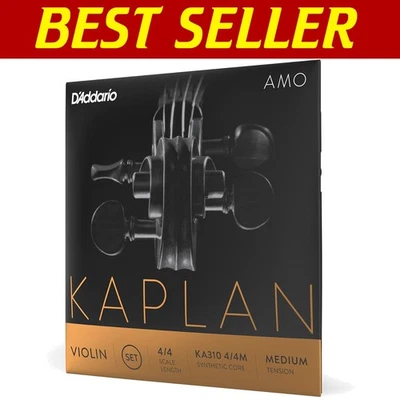 Kaplan Amo Medium Tension Violin String Set, 4/4 Scale, Quick Response - Image 1 of 4