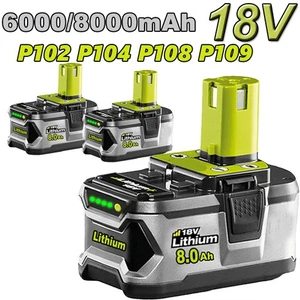 Batería 18V 8.0Ah para RYOBI One Plus Litio RB18L50 P108 P104 Batería 18 VOLTIOS DHL - Imagen 1 de 44