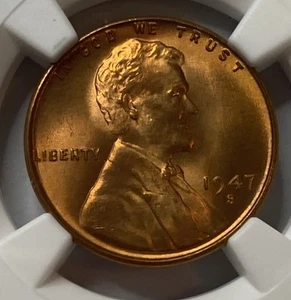 1947 S - Lincoln Wheat Cent - PCGS MS67 RD - Low Pop Exact Coin Imaged - Picture 1 of 4