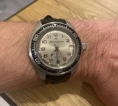 Vostok Komandirskie 020708 con fondo de caja de zafiro/mods. Ver descripción para mods Foto 1 de 4