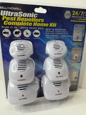 Bell & Howell Repelentes Ultrasónicos de Plagas 6 Piezas Solución Completa para el Hogar NUEVO Foto 1 de 4