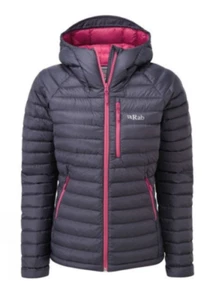 RAB Womens Steel Grey Microlight Alpine Insulated Down Jacket UK 12 BNWT