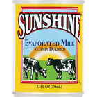 Sunshine Evaporated Milk, 12 Fluid Ounces, 24 Cans Per Case