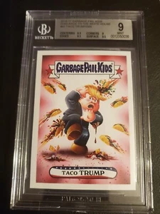 2016 Garbage Pail Kids Donald Taco Trump BGS 9 MINT Sticker Only 365 Made - Picture 1 of 2