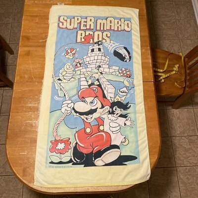 Vintage 1980s Nintendo Super Mario Bros Towel  Video Game -Toadstool- A La Carte - Изображение 1 из 4