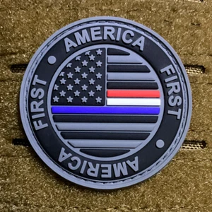 Limited Edition America First PVC Morale Patch (Hook Backing) (2.5-Inch) (3D) - Picture 1 of 4