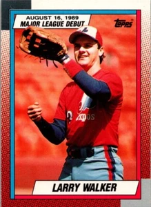 Larry Walker Rookie Card (RC) 1989 Topps Debut #133 Rockies / Expos - HOF member - Picture 1 of 2