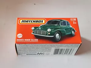 Matchbox Power Grabs: Morris Minor Saloon grün OVP - Bild 1 von 2