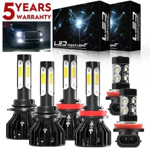 For Toyota 4Runner 2010-2020 - 6x White LED Headlight Hi/Lo+Fog Light Bulbs Kit - Picture 1 of 13