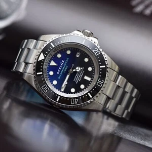 OceanX Sharkmaster 1000 44mm Automatic Men Diver Watch Black Blue Dial SMS1012m9 - Picture 1 of 11