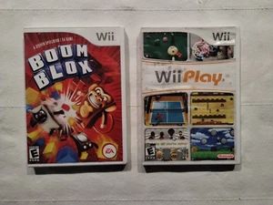 Boom Blox and Wii Play - Nintendo Wii Set of 2 Complete w Manuals Tested Working - Picture 1 of 6