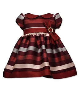 BONNIE BABY Baby Girls Jacquard Striped Dress 3-6M - Picture 1 of 1