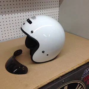 HELMET   OPEN FACE  [ GMAX- GM 2S  ]          XL       WHITE - Picture 1 of 2