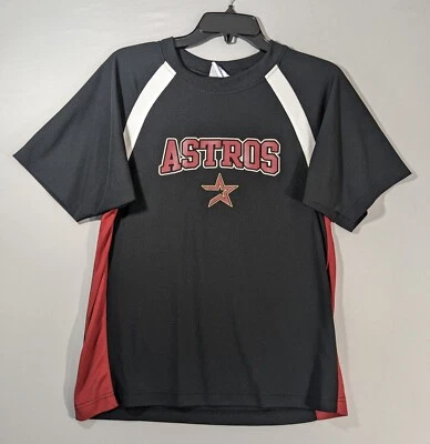 Houston Astros Boys Size XXL Shirt Genuine Merchandise Black Red Short Sleeve - Image 1 of 4