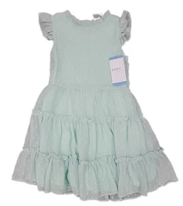 Rare Editions Girls Chiffon Ruffled Sleeve Lined Skirt Dress Small - Picture 1 of 2