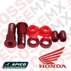 HONDA CRF250R/CRF450R APICO Borde Bloqueo Tuercas Rueda Bling Kit Tapas Polvo Rojas - Imagen 1 de 5
