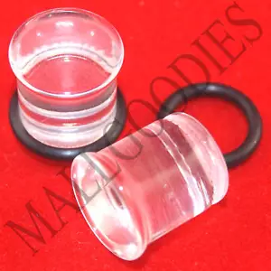 1331 Acrylic Single Flare Clear 00 Gauge 00G Ear Plugs 10mm MallGoodies 1 Pair - Picture 1 of 1