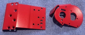 Vintage RC-10 Red Front Nose Plate and Motor Plate - Picture 1 of 6