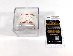 Willie McCovey Firmado Oficial OMLB Béisbol con Inscripción HOF 86 JSA Automático - Imagen 1 de 8