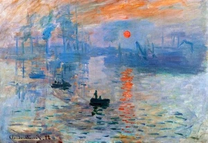 Claude Monet Impression Sunrise Painting Poster Wall Art Re-Print A3 A4 A5 - Picture 1 of 6