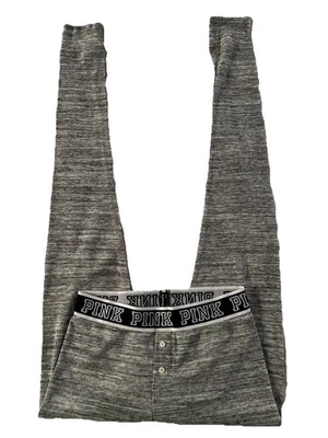 🩶NWOT Victoria's Secret PINK Light Gray Ribbed Thermal Bottoms-Size XS - Image 1 of 4