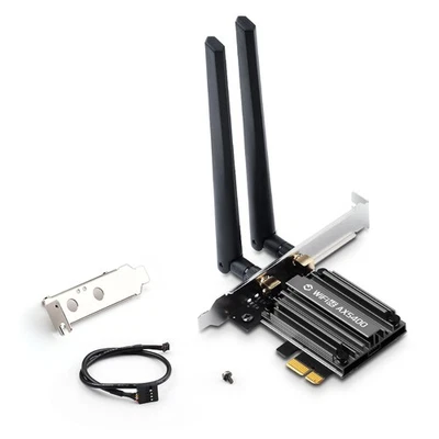 AX5400 WiFi 6E PCIe Card for Gaming Desktop 5400Mbps Tri-Band Bluetooth 5.3 6GHz - Image 1 of 4