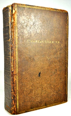 CHARLES DE VILLETTE MARQUIS OEUVRES EDIMBOURG 1788 VOLTAIRE SUPRA LIBRIS REL US. - Photo 1/4