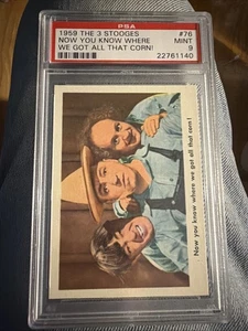 1959 Fleer The 3 Stooges #76 PSA 9 Mint - Picture 1 of 2