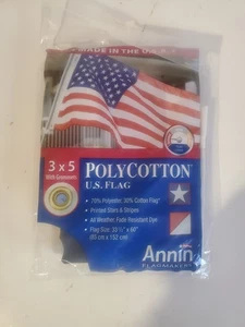 🇺🇸 Annin Polycotton USA Flagge 3 x 5 Fuß - neu versiegelt - Bild 1 von 3