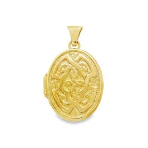 Medallón ovalado estampado oro amarillo de 9 quilates - 17x24x5 mm - 2,0 g - Imagen 1 de 7