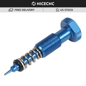CNC Extended Fuel Screw Air Mixture For Suzuki DRZ400S DRZ400SM 2000-2024 Blue - Picture 1 of 7