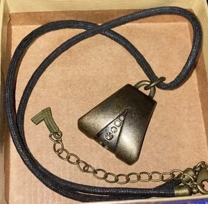 Vintage 7 Seven For All Mankind Strass Halskette Gold Bronzefarben - Bild 1 von 6