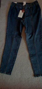 Elegante Sheego Stretch-Jeans, Schlupfjeana,Jeggings Gr. 52, Dark blue, Neu M1M - Bild 1 von 3