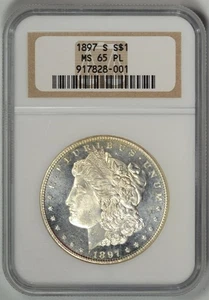 1897-S  NGC  MS65PL  MORGAN DOLLAR  *  Outstanding Mirrors  *  #917828-001 - Picture 1 of 4