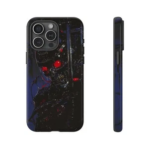 Phone Ink - Tough Case for iPhone Galaxy Pixel - Dark Cyborg Skull Android Robot - Picture 1 of 179