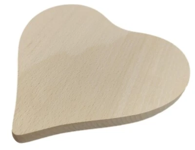 HEART wooden chopping board 8 inches 20cm solid wood plain cutting kitchen craft - Image 1 of 4