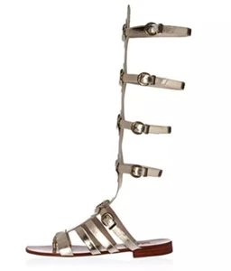 AUSTRALIA LUXE 'Palmetto' Sandalias Gladiador Altas Metálicas Doradas Planas 6 (7) EU 37 - Imagen 1 de 6