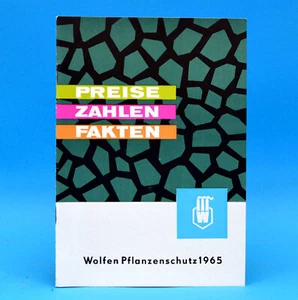 VEB fábrica de colores Wolfen protección vegetal 1965 | precios cifras hechos RDA A6 - Imagen 1 de 1