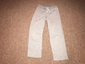 Lands' End Girl gray fleece lined sweatpants gym sz L 14 - Picture 1 of 5