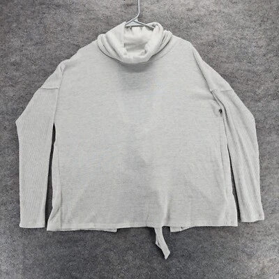 Suéter Miss Me Mujer Grande Gris Manga Larga Capucha Cuello Espalda Abierta Foto 1 de 4