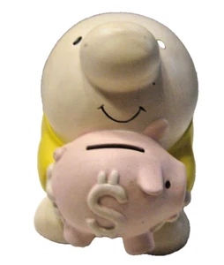 WWA Designers Collection Tom Wilson's Ziggy 1981 Earthenware Coin Piggy Bank - Picture 1 of 11